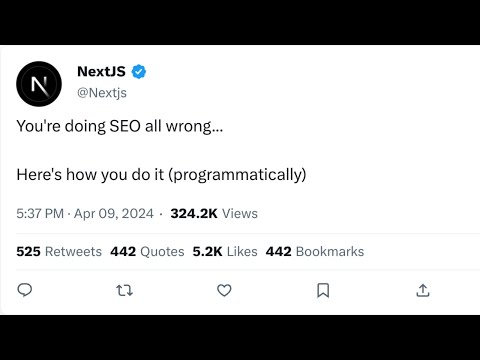 SEO in Nextjs 14 Tutorial