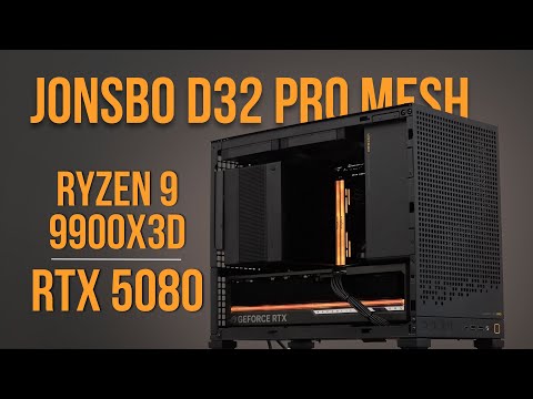 Jonsbo D32 PRO Mesh 4k mATX Gaming Build | Ryzen 9 9900X3D |  RTX 5080 OC