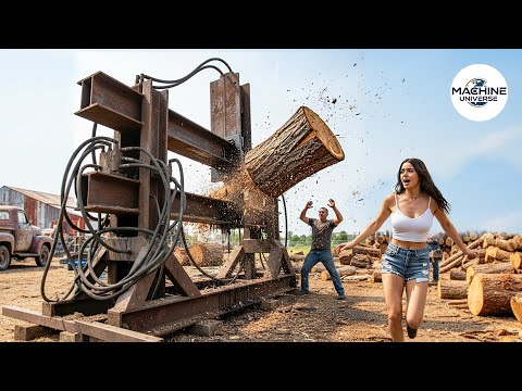 25 Jaw-Dropping Firewood Processors in Action | Dangerous Homemade Wood Cutting Machines #25