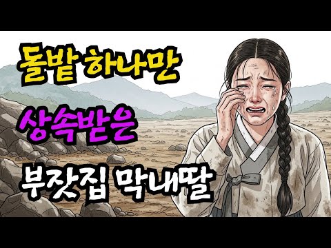 돌밭하나만 상속받은 막내딸...야담. 민담. 전설. 설화. 옛날이야기. 오디오북