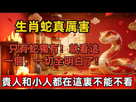 生肖蛇真厲害！只有蛇獨有！就看這一個，一切全明白了！屬蛇人運勢弱點、性格特徵、貴人和小人 都在這裏，不能不看！#生肖 #運勢 #風水 #財運 #佛教 #佛韻玄心#佛学