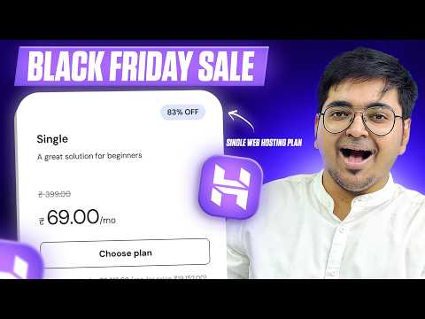 HOSTINGER BLACK FRIDAY SALE -  Single Web Hosting Plan Review In HIndi
