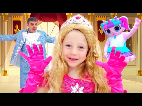 Nastya và bố, thay đổi trang phục của họ cho các bữa tiệc