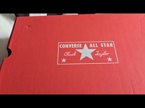 Real unboxing of new shoes. Converse boots
