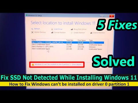 How to Fix SSD Not Detected While Installing Windows 11 💽✅