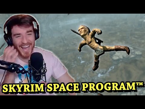 Skyrim, but EVERY HIT shoots you 1000 feet in the air