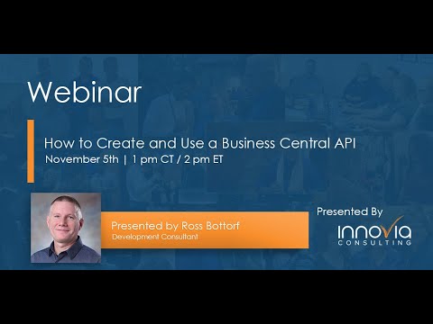 How to Create and Use a Business Central API