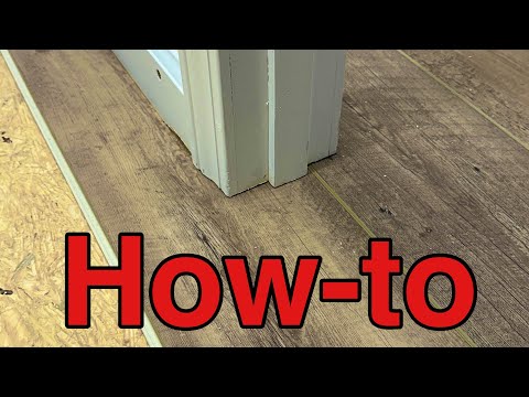 Vinyl plank around door jambs and scribing made easy