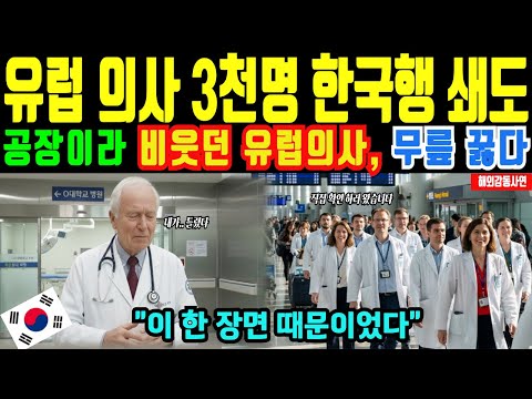 [해외감동사연] 인천공항 난리났다! 유럽 의사 3천명 한국행, 병원 도착 후 ‘단 한 장면’에 침묵한 이유