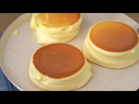 Three different ways to make soft and fluffy Soufflé Pancakes, easy to prepare!