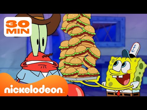 SpongeBob | Elke KROKANTE KRAB-medewerker ooit 🍔 | Nickelodeon Nederlands