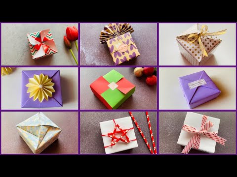 12 Creative Gift Wrapping Ideas | Christmas Gift Packing | How to Wrap a Square Box