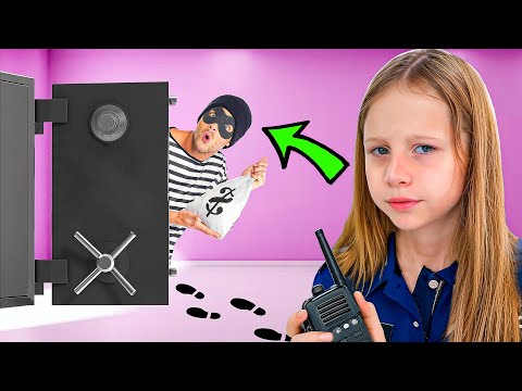 Nastya bir polis dedektifi hikayesinde! Çocuklar için eğlenceli bir polis kovalamaca serisi