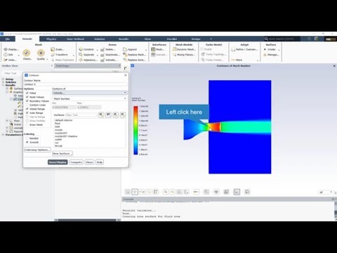 Supersonic Nozzle shock wave CFD simulation