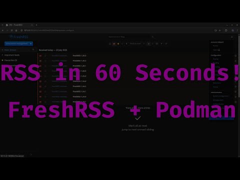 How to Install FreshRSS with Podman and MariaDB on Your Server