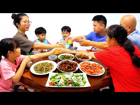 中元節公公下廚做6道菜,搭配手打青提檸檬茶,開開心吃一頓!