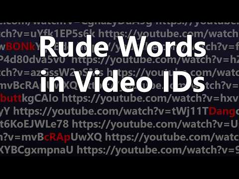 Finding Words In YouTube Video IDs