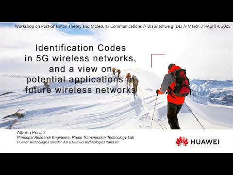 Identification Codes in 5G wireless networks - Alberto Perotti