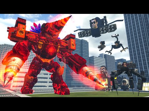 NEW SUPER UPGRADED TITAN DRILL MAN VS ALL SKIBIDI TOILET BOSSES In Garry's Mod!