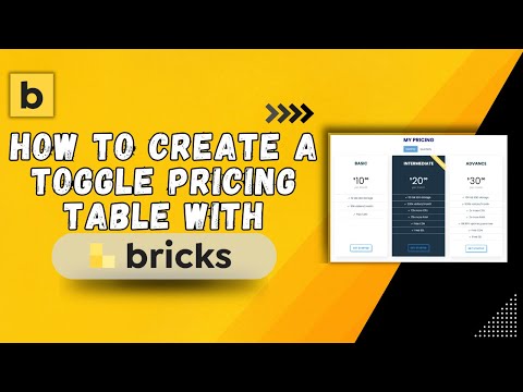 How to Create a Toggle Pricing Table with Bricks Builder