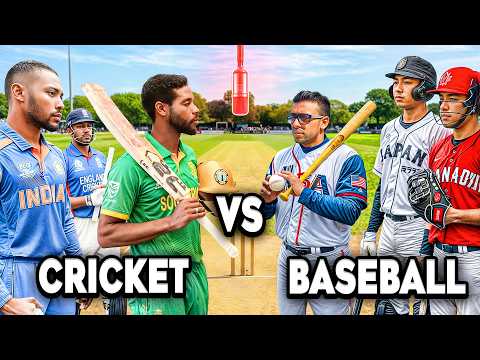 CRICKET vs BASEBALL (What's Harder?) ft. Pro Cricket Star