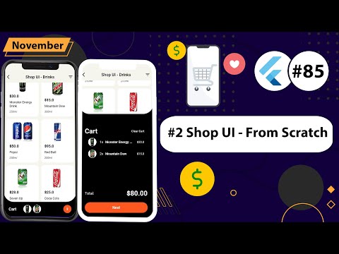 Flutter Tutorial - 2/3 Shop UI - From Scratch (For Beginners)