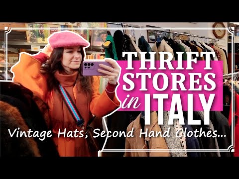 SHOPPING in 4 CHARITY SHOPS in ITALY + HAUL | Vintage and Second Hand clothes and accessories