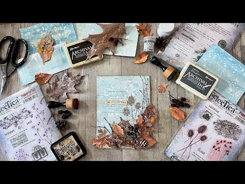 Winter Hedgerow Panel with added frosty sparkle!