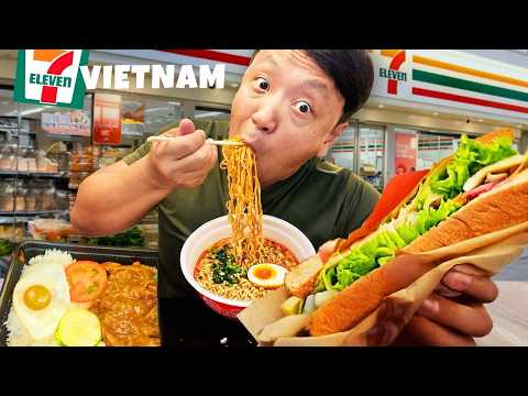 24 Hours Eating ONLY Vietnamese CONVENIENCE STORE FOOD! 7 Eleven vs GS25
