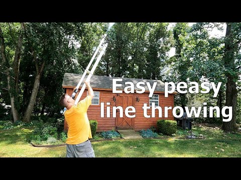 Using air launcher to install wire antenna