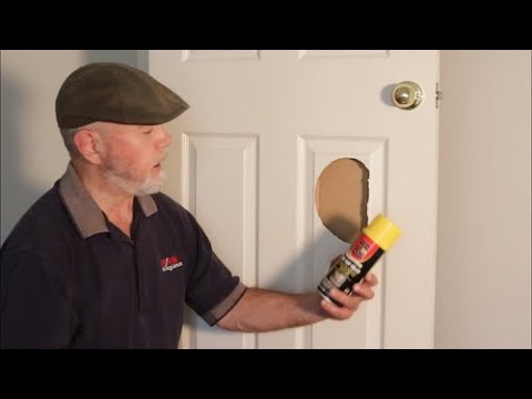 How to - REPAIR A LARGE HOLE  in a masonite hollow core door