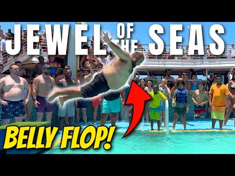 I WON A BELLY FLOP COMPETITION ON ROYAL CARIBBEAN'S JEWEL OF THE SEAS! Royal Caribbean Vlog 2025