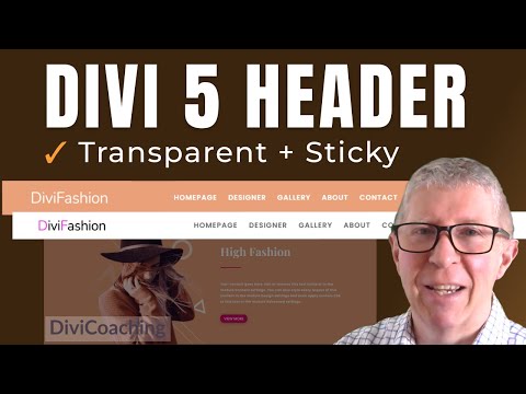 Divi 5 Header Tutorial: Transparent, Sticky & Logo Swap (No CSS)