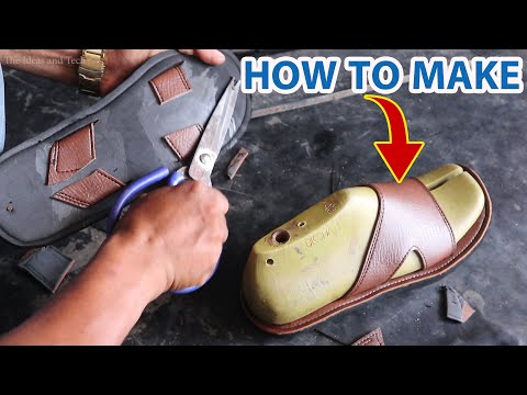 How to make beautiful sandals with simple tools - Easy process of making sandals - Making Sandals