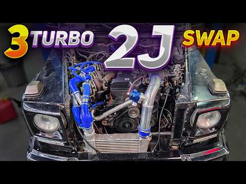 Tri-turbo 2JZ G-wagen build - first start