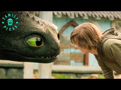 Toothless Protects Hiccup from the Giant Dragon's Fire | How to Train Your Dragon