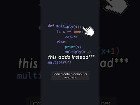 What is Recursion?👩‍💻 (in 30 seconds) #technology #programming #software #career #computerscience