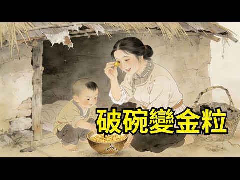 寡母背子挖草根果腹，被鄉紳嘲命硬妨親，誰料她捧的裂陶碗，竟能盛水變酒釀出金粒！【故事便利店】#民間故事#傳統故事#故事頻道#聽書#睡前故事#情感