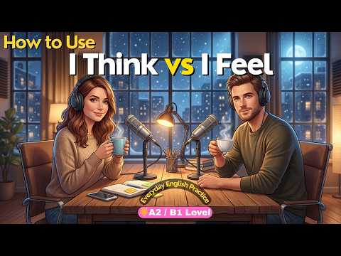 How Native Speakers REALLY Use I THINK vs I FEEL in English | Easy Podcast for Beginners