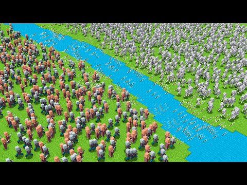 Skeletons vs Villager and Pillager Alliance - Minecraft Animation Movie