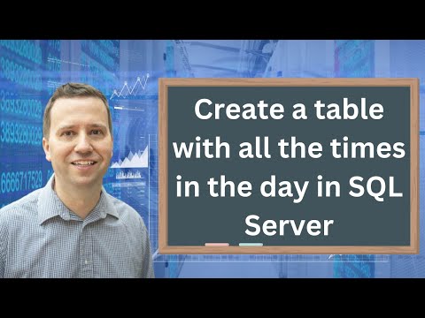 Creating a time table in SQL Server