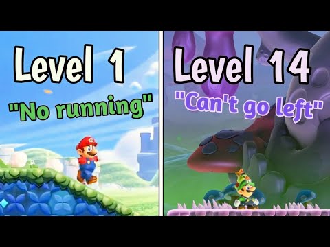 Mario Wonder, but each level has a different challenge