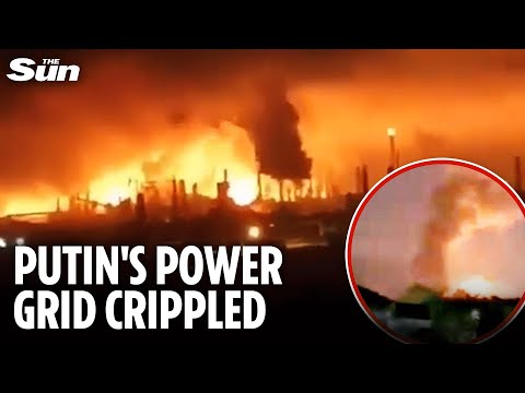 Blackout chaos for Putin as Ukrainian drones blast five Russian power stations in massive assault