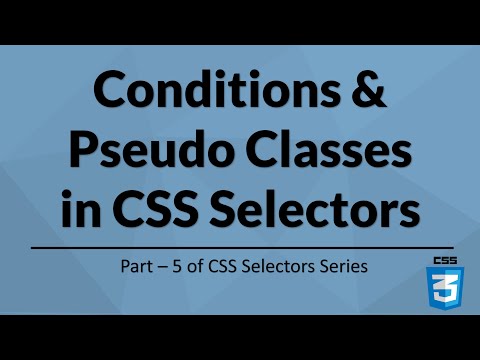 Conditions and Pseudo Classes in CSS Selectors | Selenium WebDriver |