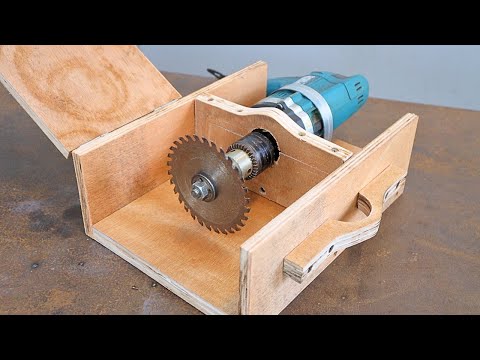 Great circular saw idea using a homemade hand drill / Tips for your hand drill tool