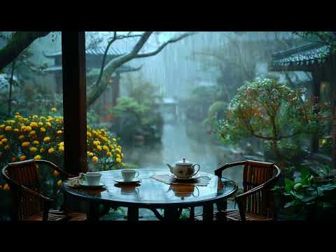 The soothing sound of rain is the music played by nature, Helps relax and sleeping