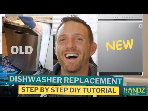 How to EASILY REMOVE an OLD DISHWASHER and INSTALL A NEW ONE | Step by Step DIY Replacement Tutorial