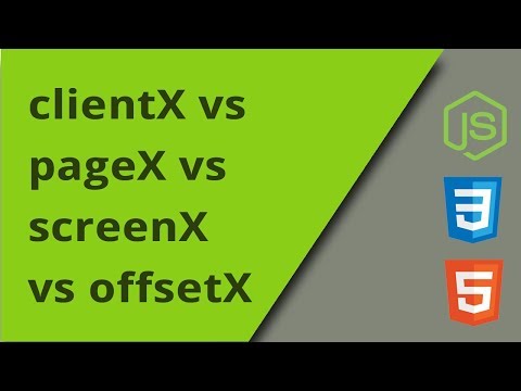 clientX vs pageX vs screenX vs offsetX