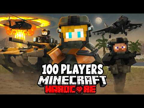 100 Players Simulate WAR in Minecraft