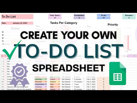 How to Build Your Own To-Do List in Google Sheets | Step-by-Step Tutorial for Beginners